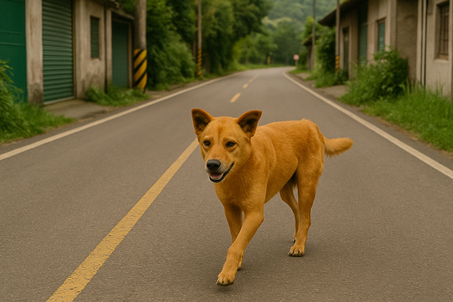 台湾は割と野良犬がいる